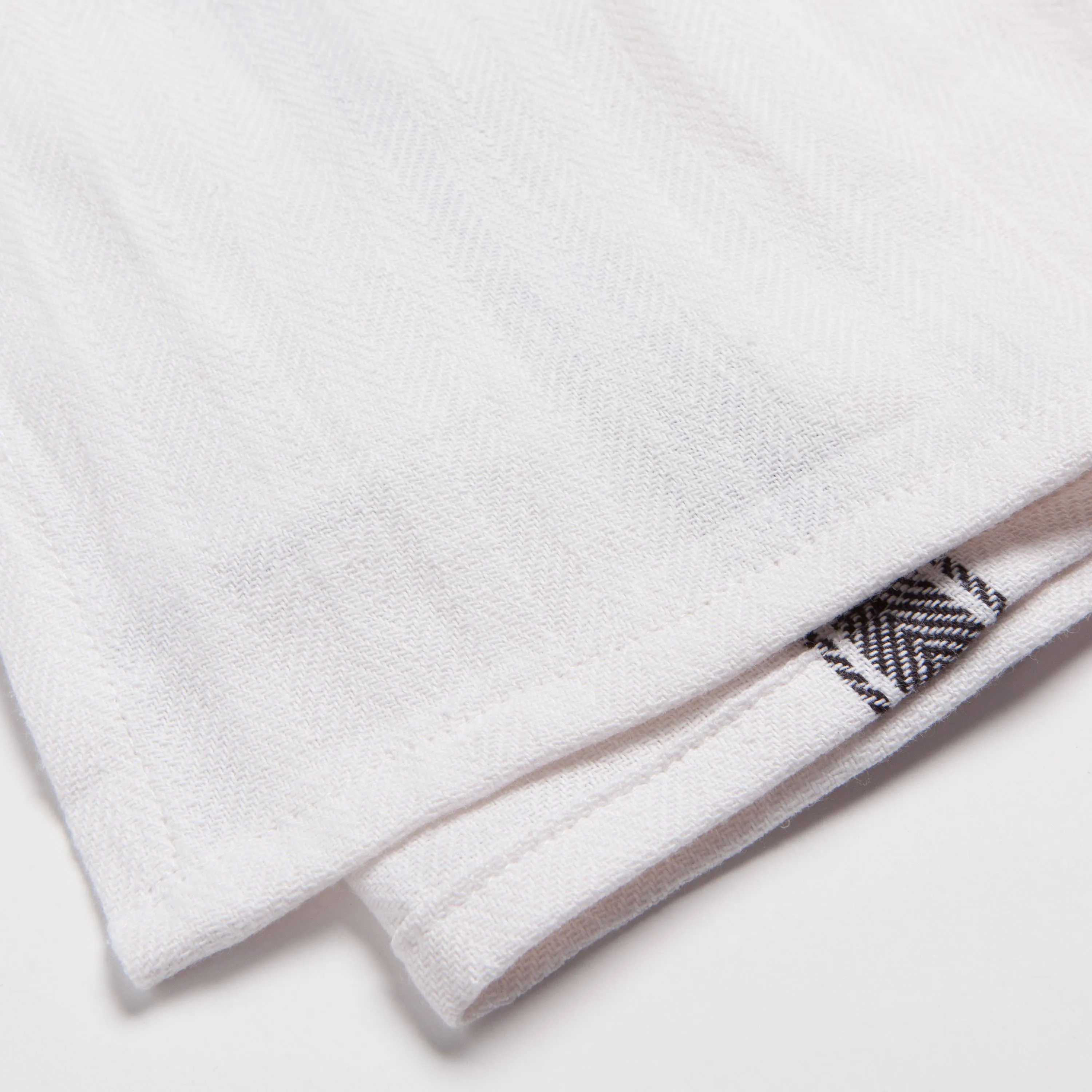 Brooklyn Stripe Black Dishtowels Set of 4
