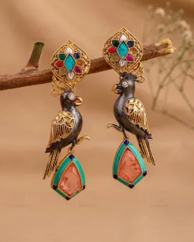 Bulbul 22k Gold Plated Danglers