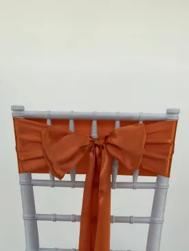 Burnt Orange Satin Sashes