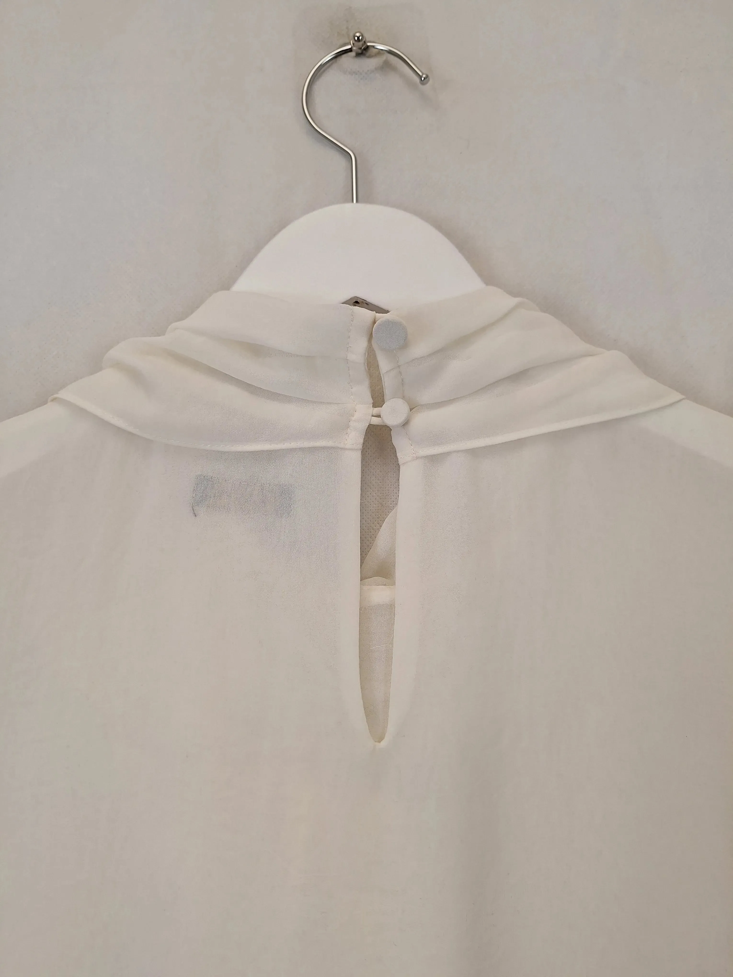 Carla Zampatti Elegant Drape Sheer Evening Blouse Size 6