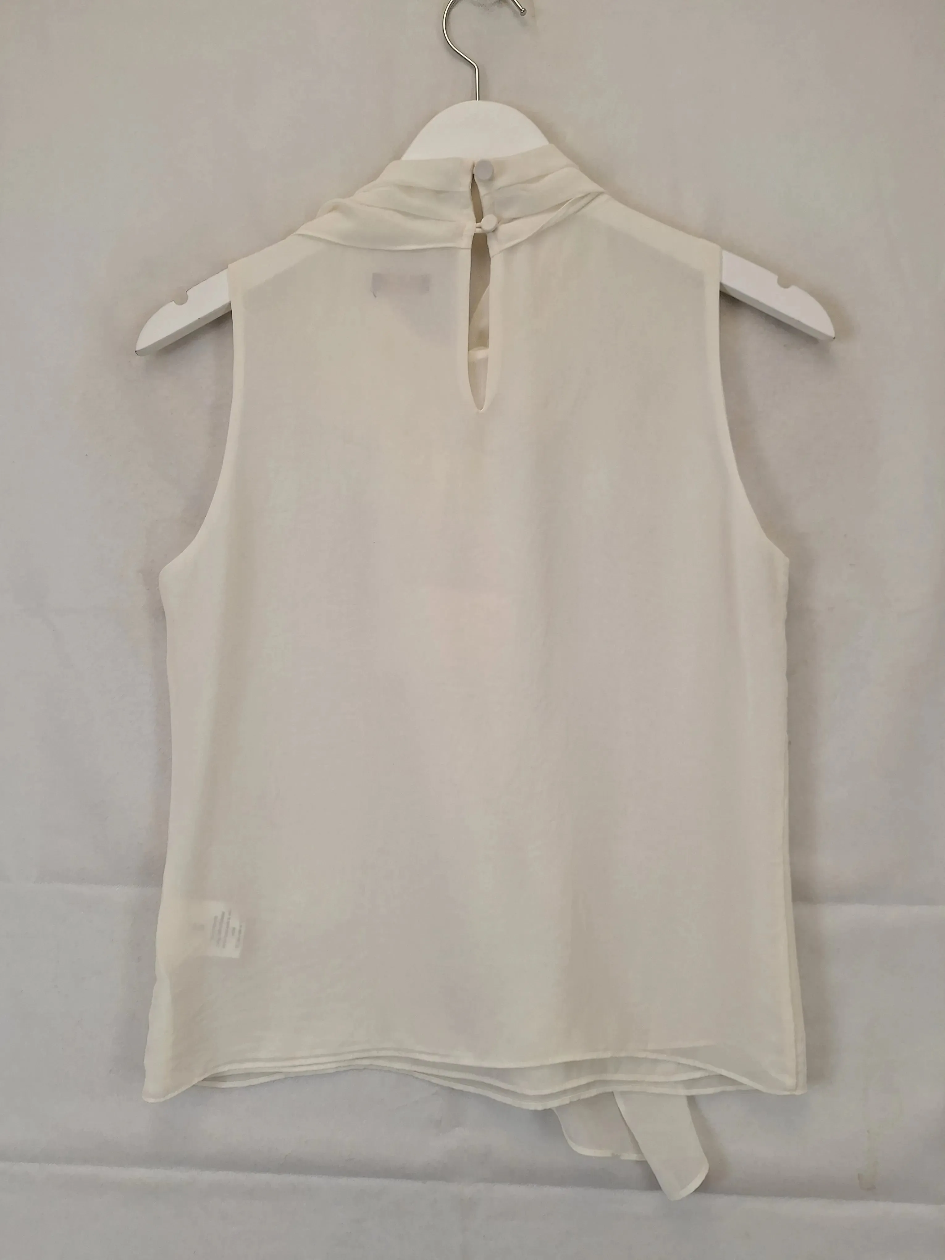 Carla Zampatti Elegant Drape Sheer Evening Blouse Size 6