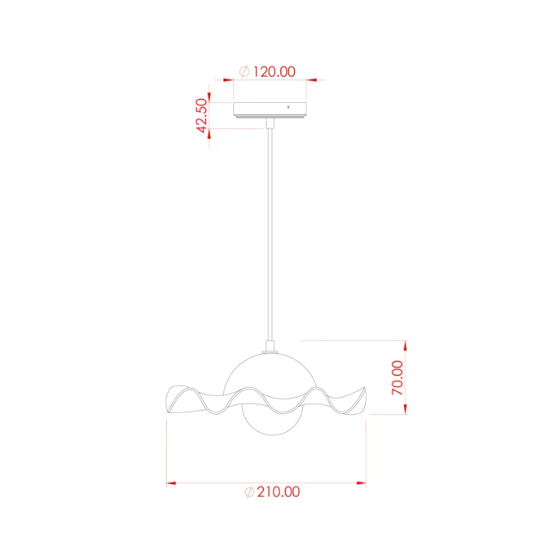 Ceramic Grooved Pendant Light