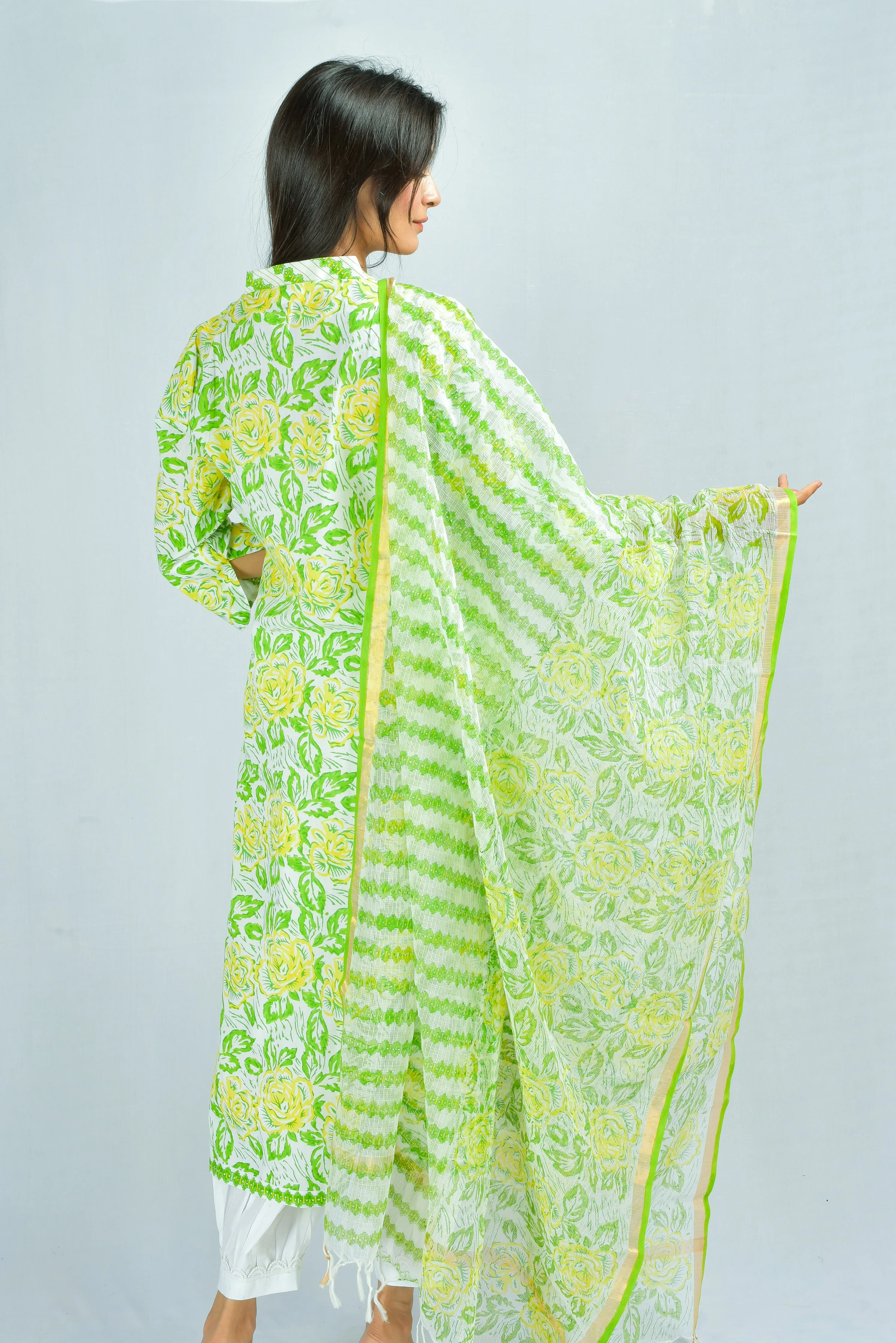 Chaitali Straight Kurta set Block Printed