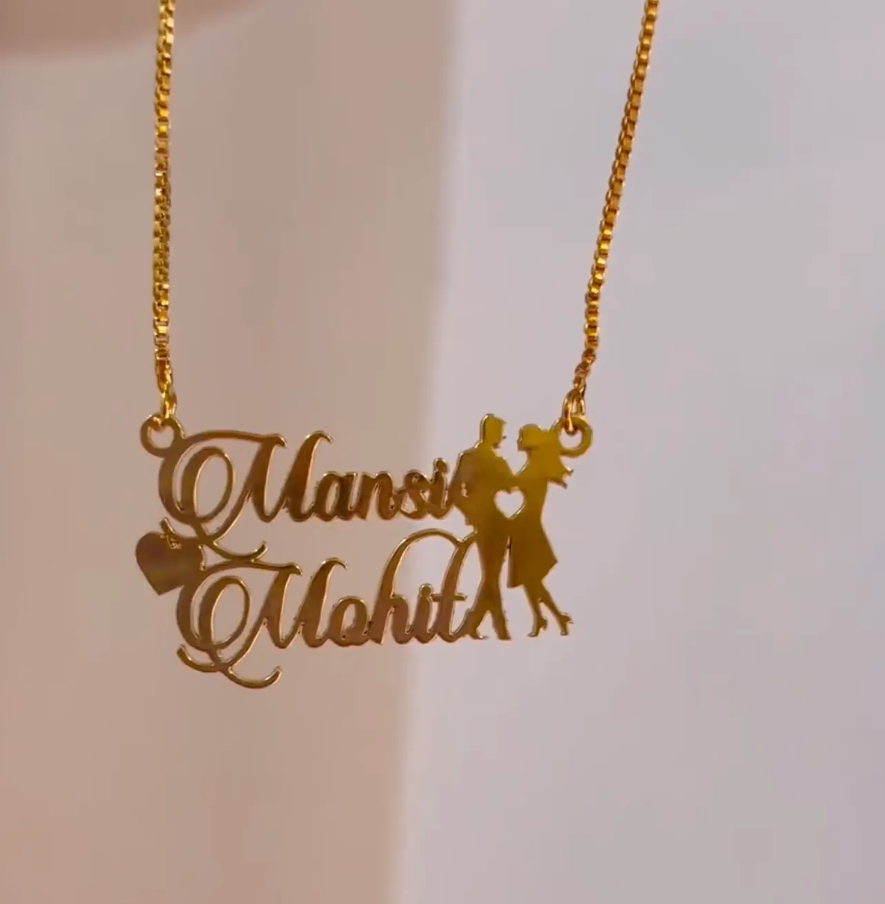 Charming Couple Name Necklace