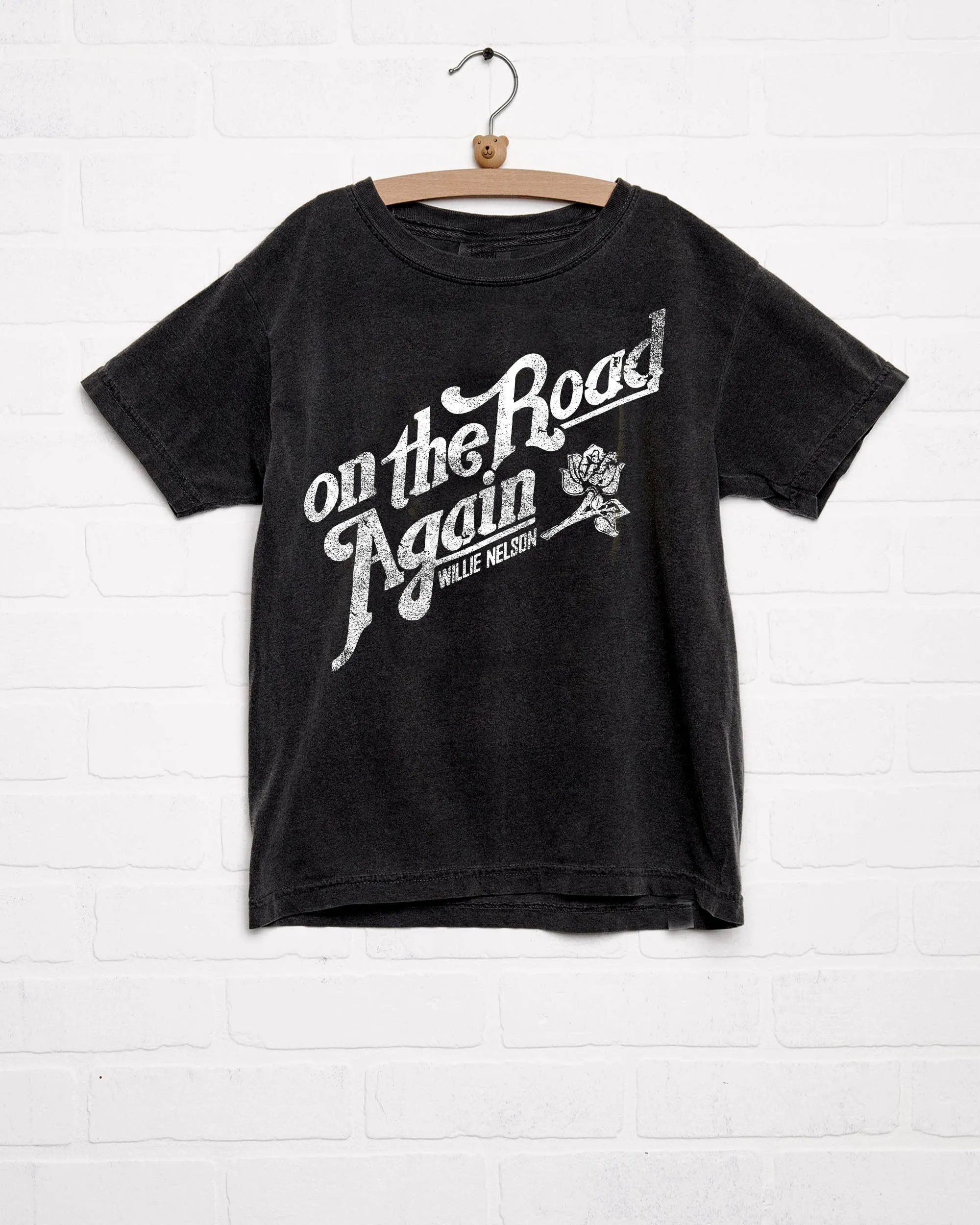Children's Willie Nelson On The Road Again Black Tee