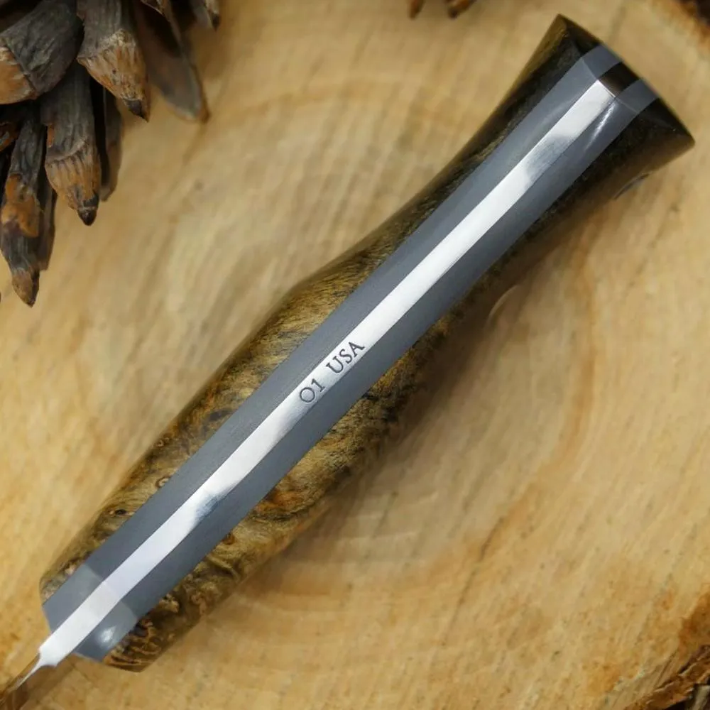 Classic: Ohio Buckeye Burl & Gray G10