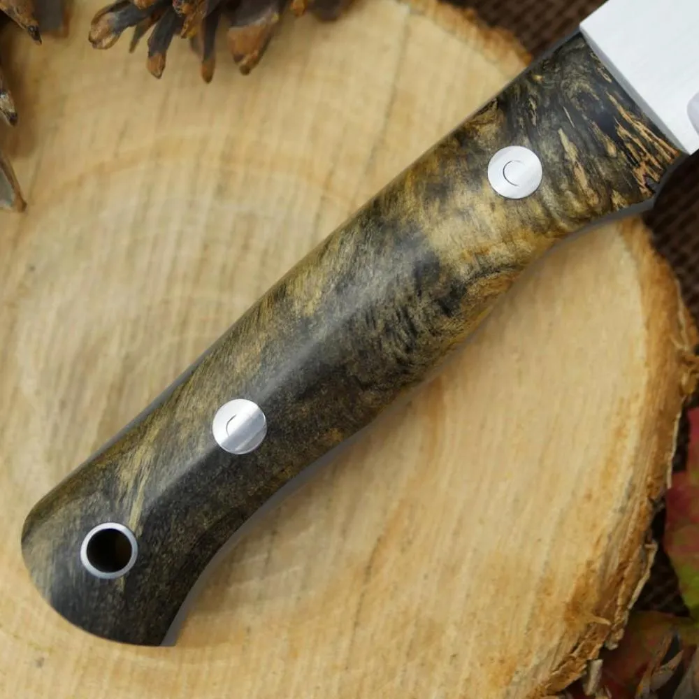 Classic: Ohio Buckeye Burl & Gray G10