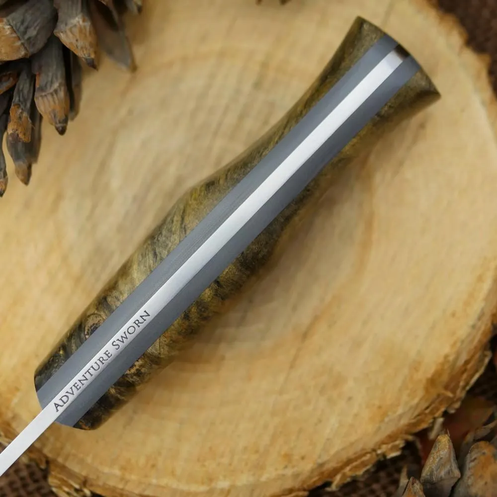 Classic: Ohio Buckeye Burl & Gray G10