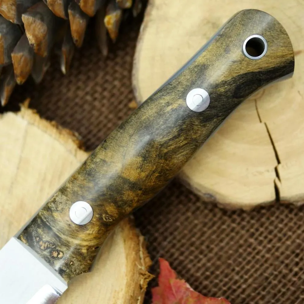 Classic: Ohio Buckeye Burl & Gray G10