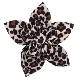 Collar Flower | Tan Leopard Print