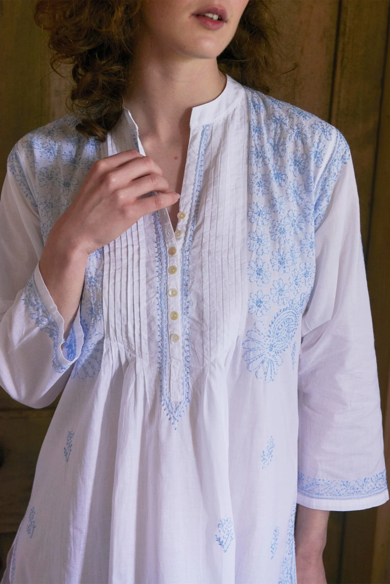 Cotton Kurta / Chikan Embroidery