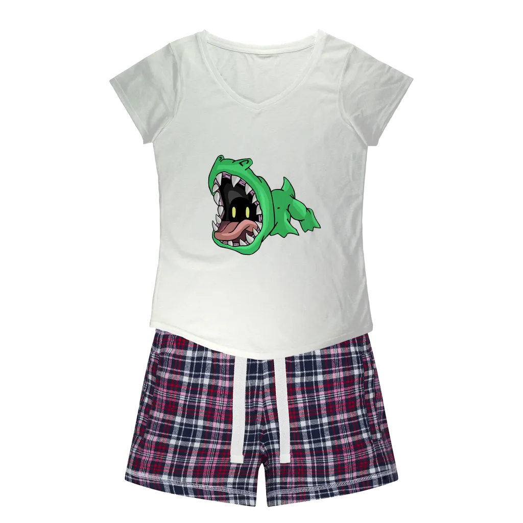 Crock Women's Sleepy Tee and Flannel Short