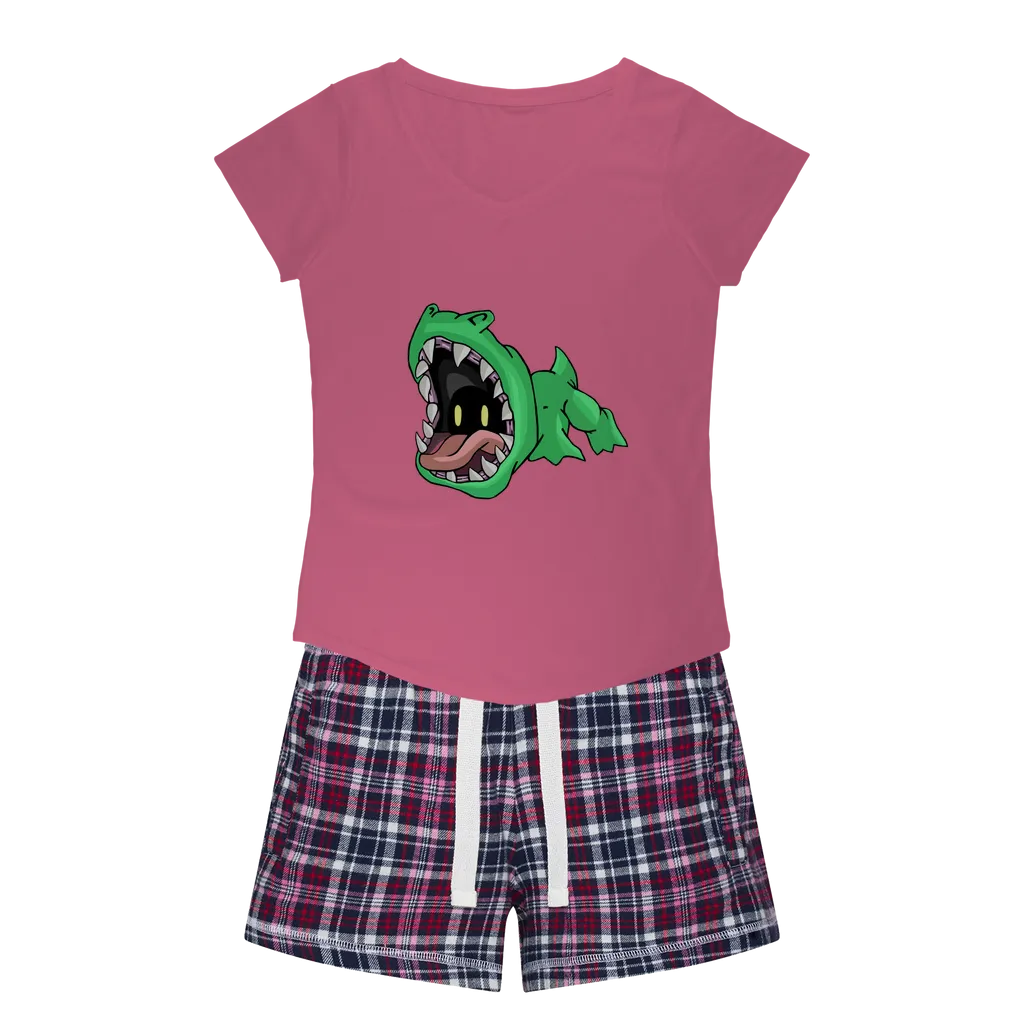 Crock Women's Sleepy Tee and Flannel Short