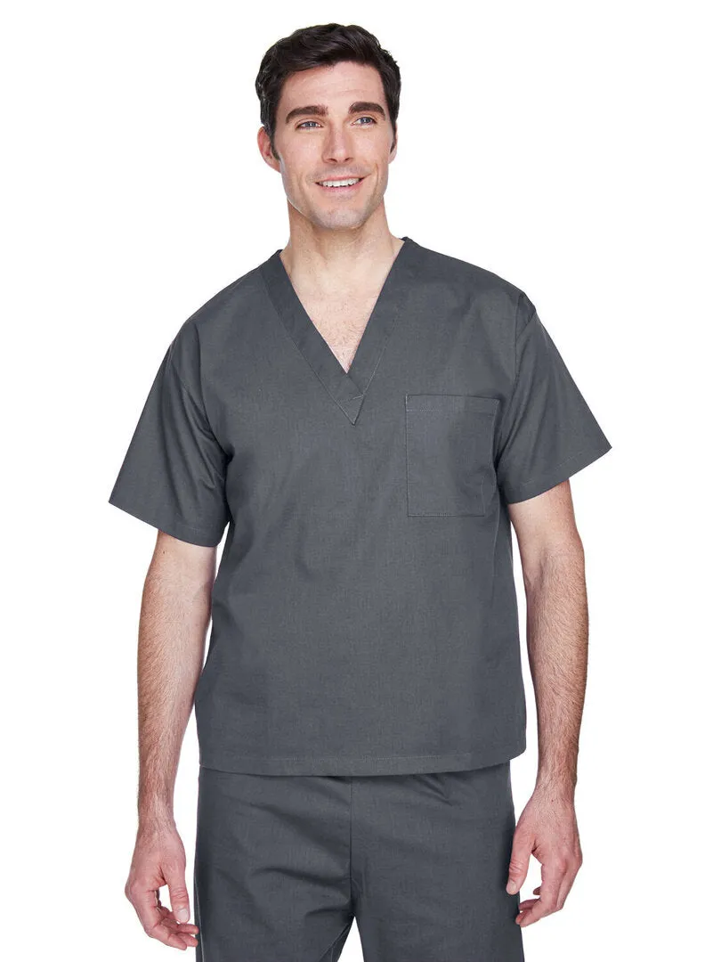 Dark Charcoal Harriton Adult Restore 4.9 oz. Scrub Top