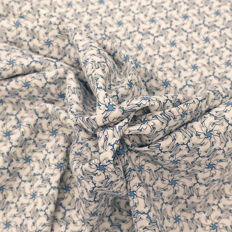 Deadstock Liberty Fabrics Tana Lawn™ - Tumbling Tails - Blue