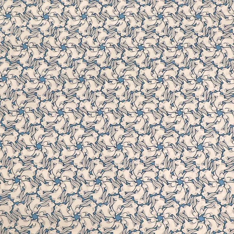 Deadstock Liberty Fabrics Tana Lawn™ - Tumbling Tails - Blue