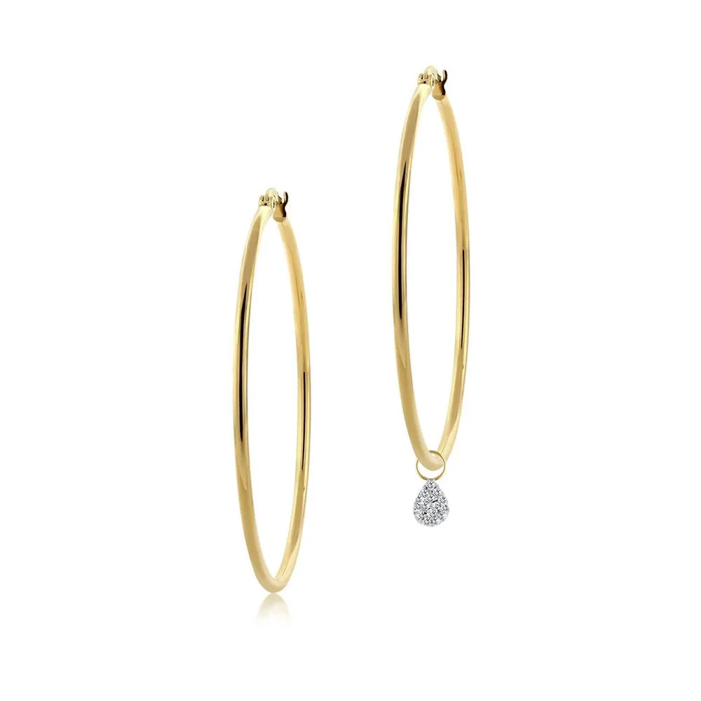 Diamond Small Pear Charm