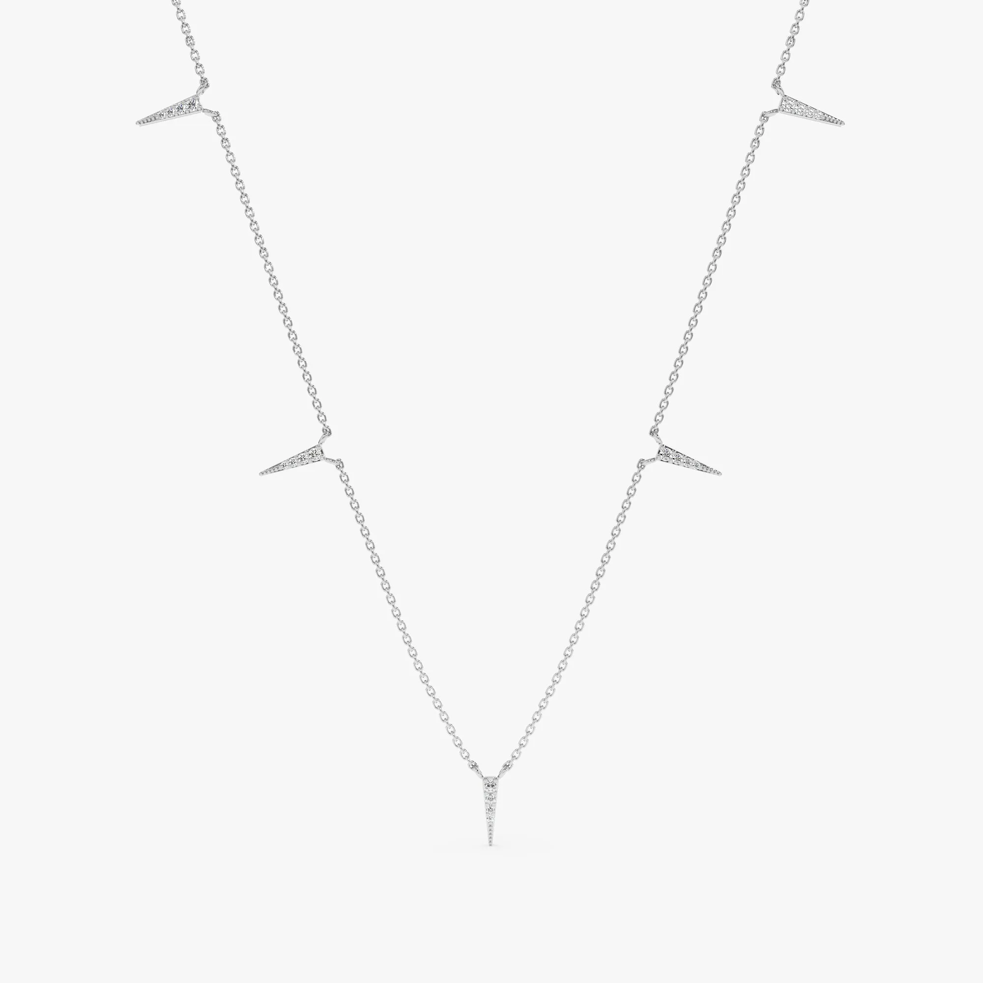Diamond Spike Station Necklace, Roxy