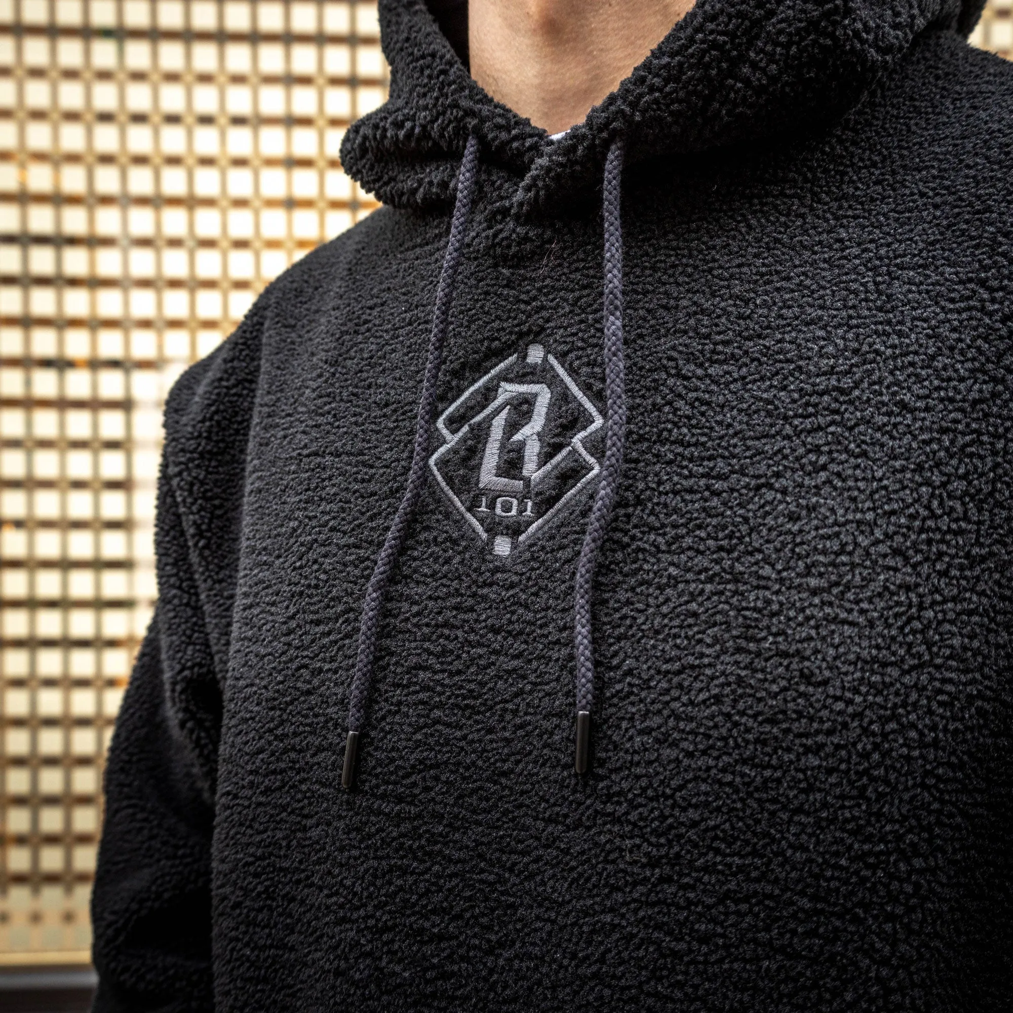 Diamond Youth Sherpa Hoodie - Black