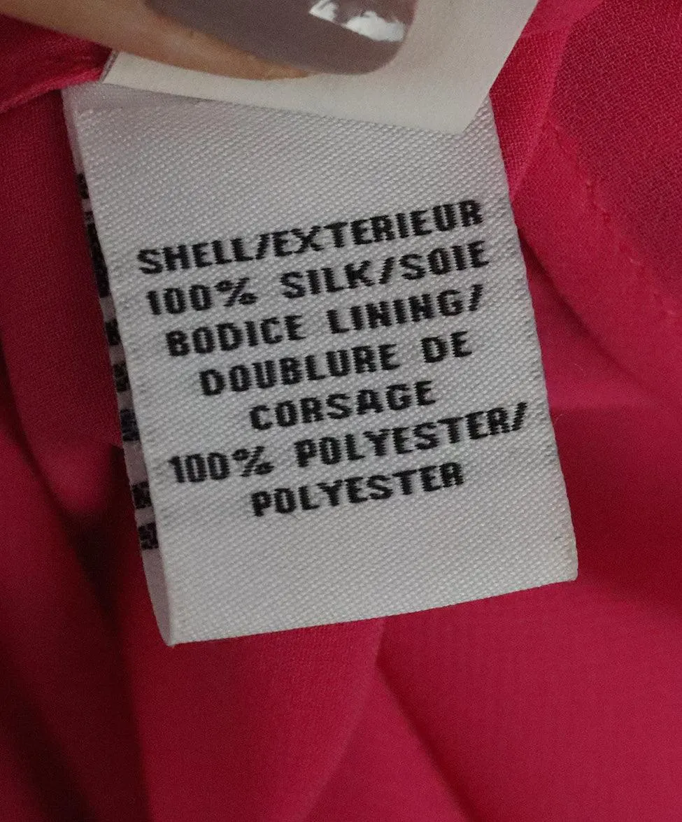 DVF Pink Floral Silk Dress sz 4