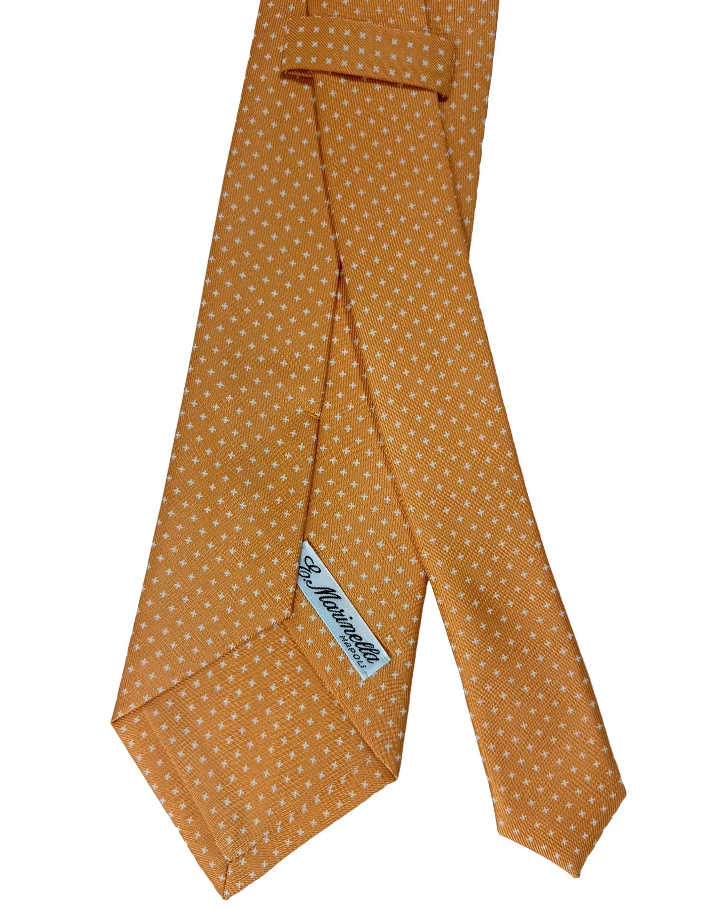 E. Marinella Tie Peach Micro Pattern Design