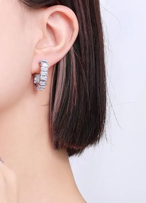Earrings | Crystal Pavé Glam Petite | 18K Gold Plated
