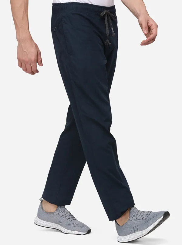 Estate Blue Solid Regular Fit Paijama | JadeBlue