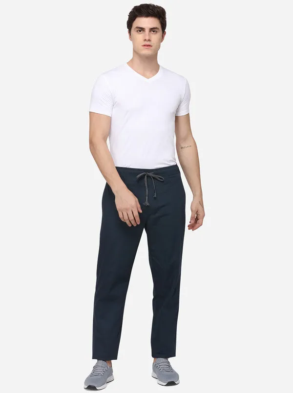 Estate Blue Solid Regular Fit Paijama | JadeBlue
