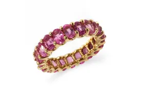 Eternity Ring Pink Sapphires & Gold