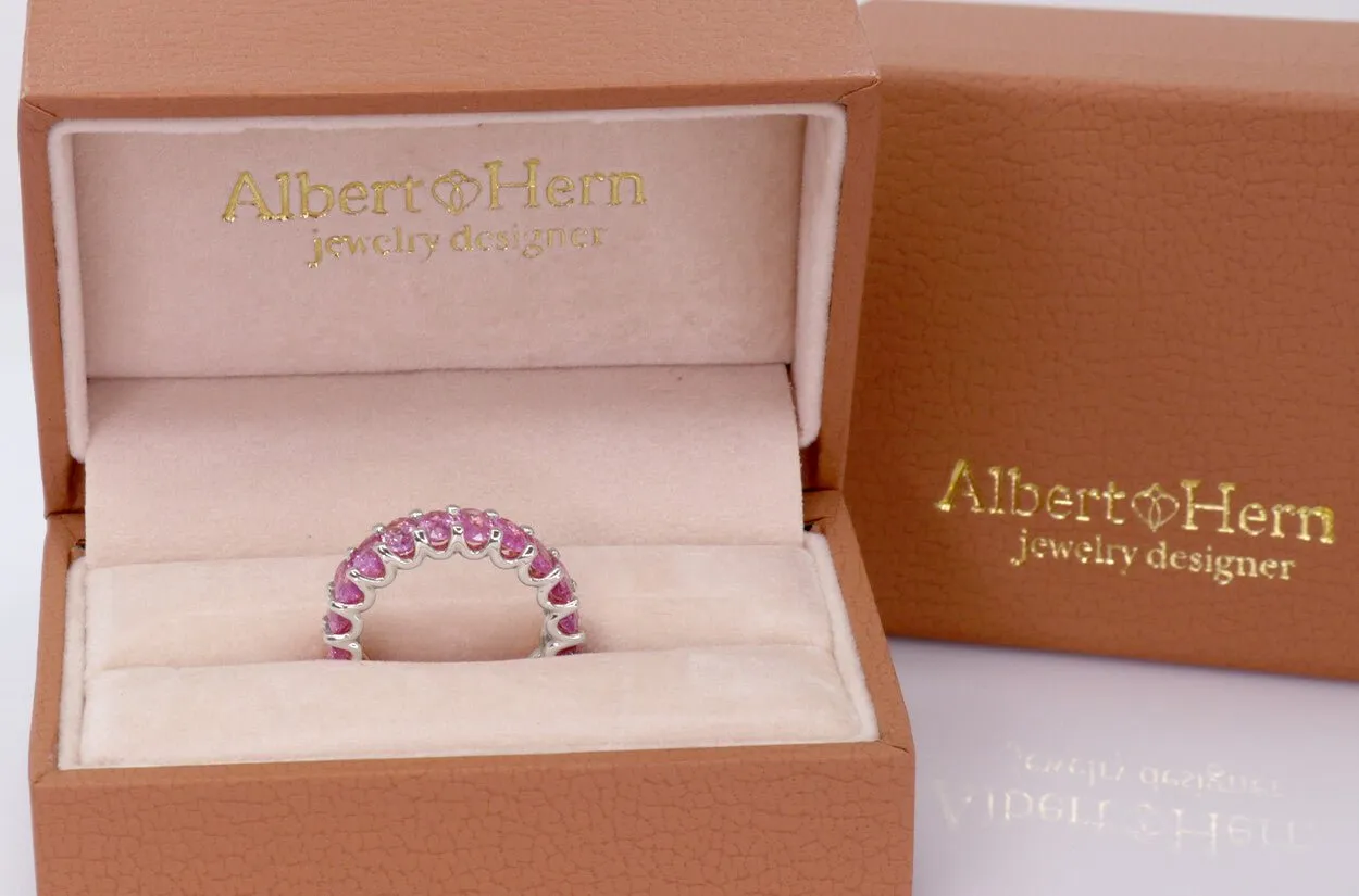 Eternity Ring Pink Sapphires & Gold