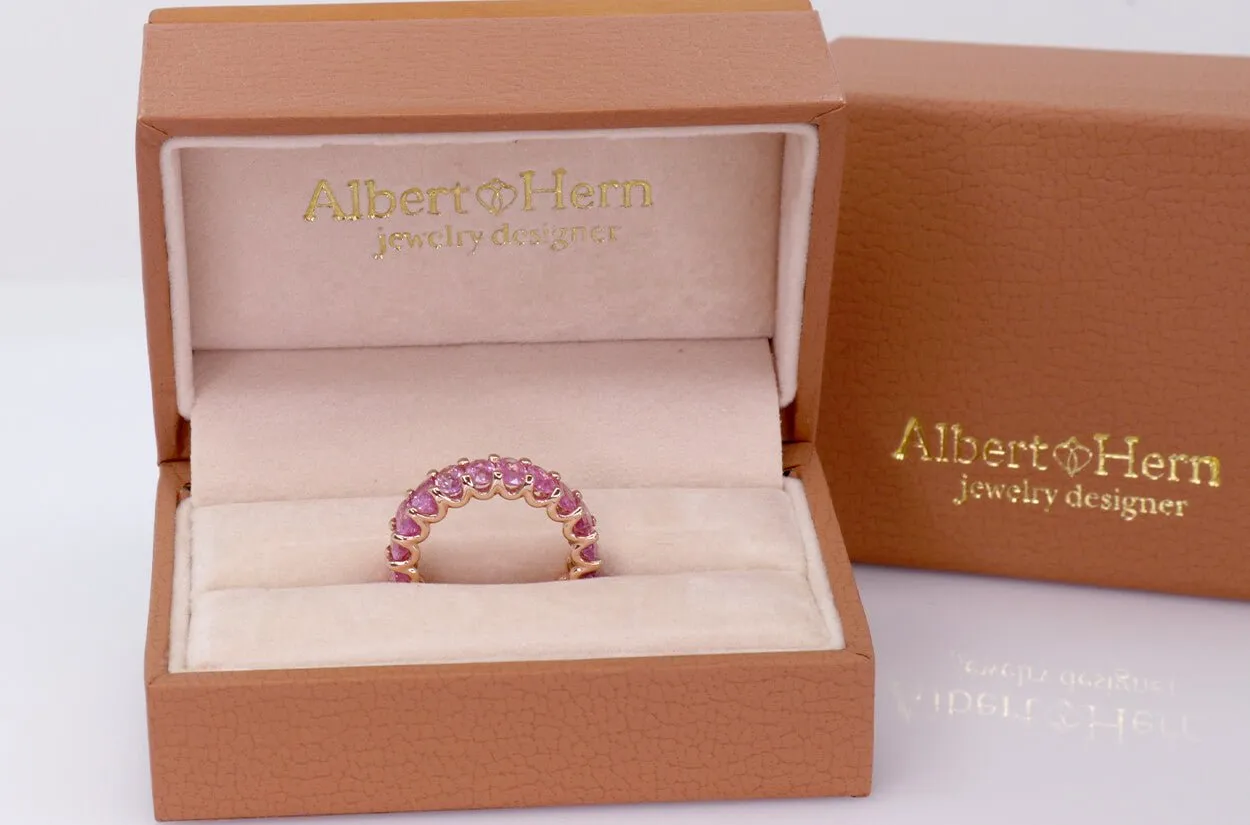 Eternity Ring Pink Sapphires & Gold
