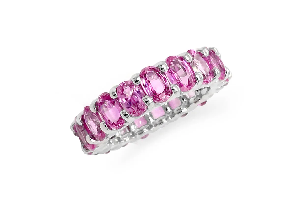 Eternity Ring Pink Sapphires & Gold