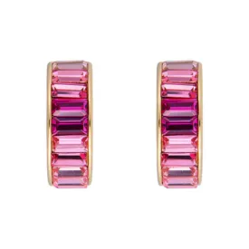 FAIRLEY Crystal Midi Hoop PINK OMBRE