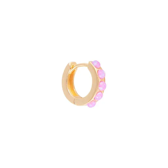 Fairley Pink Opal Crystal Huggies
