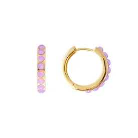 Fairley Pink Opal Crystal Midi Hoops