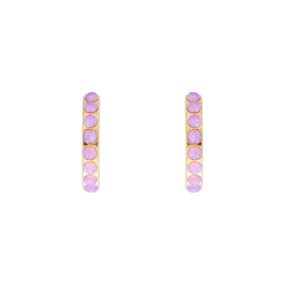 Fairley Pink Opal Crystal Midi Hoops