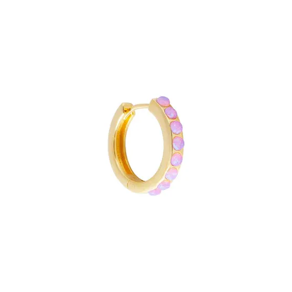 Fairley Pink Opal Crystal Midi Hoops