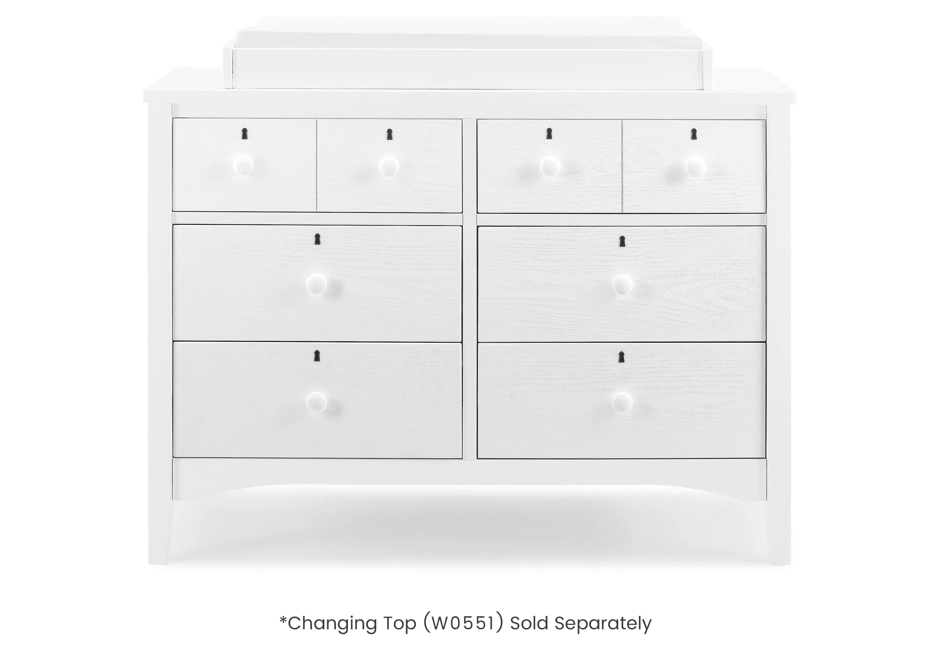 Farmhouse 6 Drawer Dresser with Interlocking Drawers