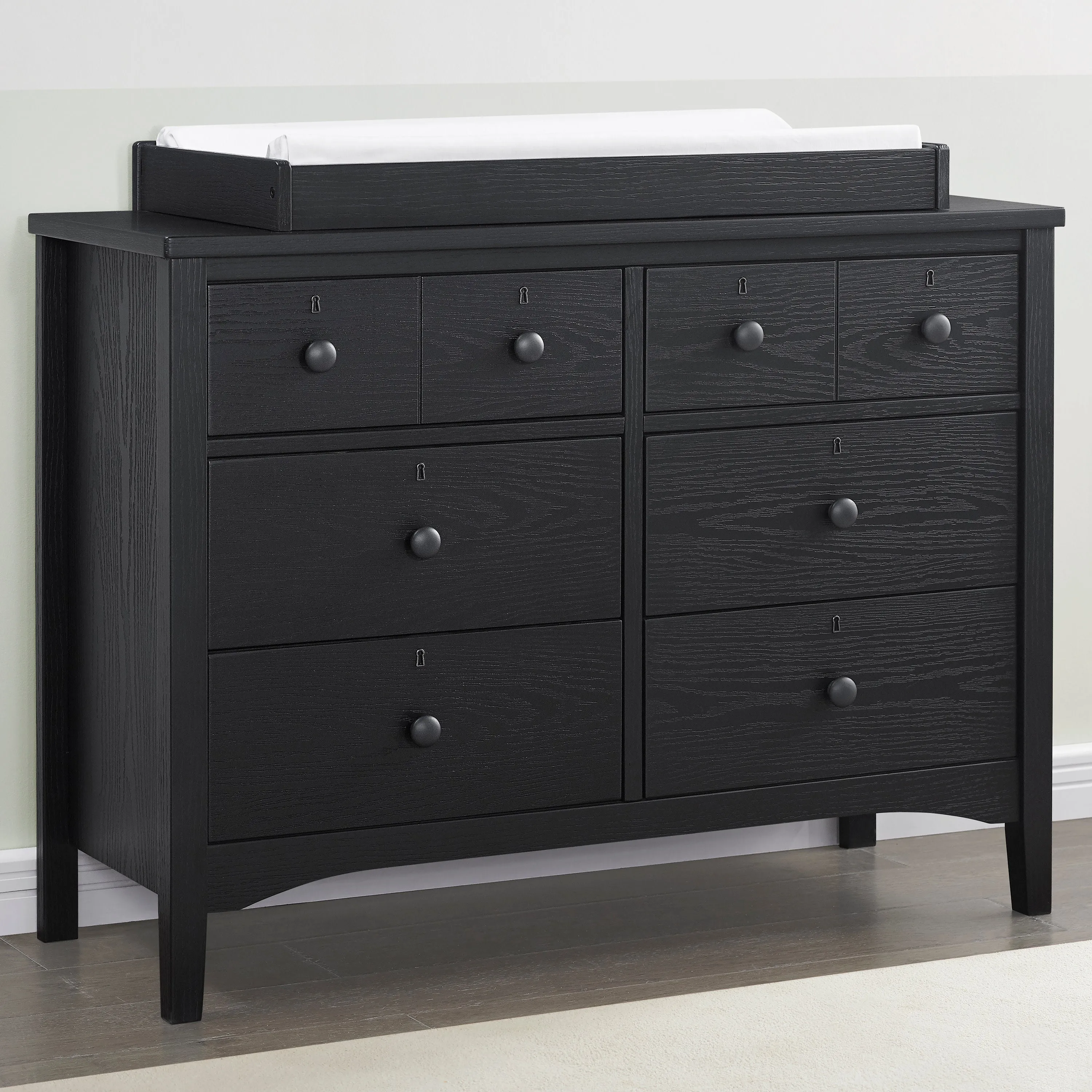 Farmhouse 6 Drawer Dresser with Interlocking Drawers
