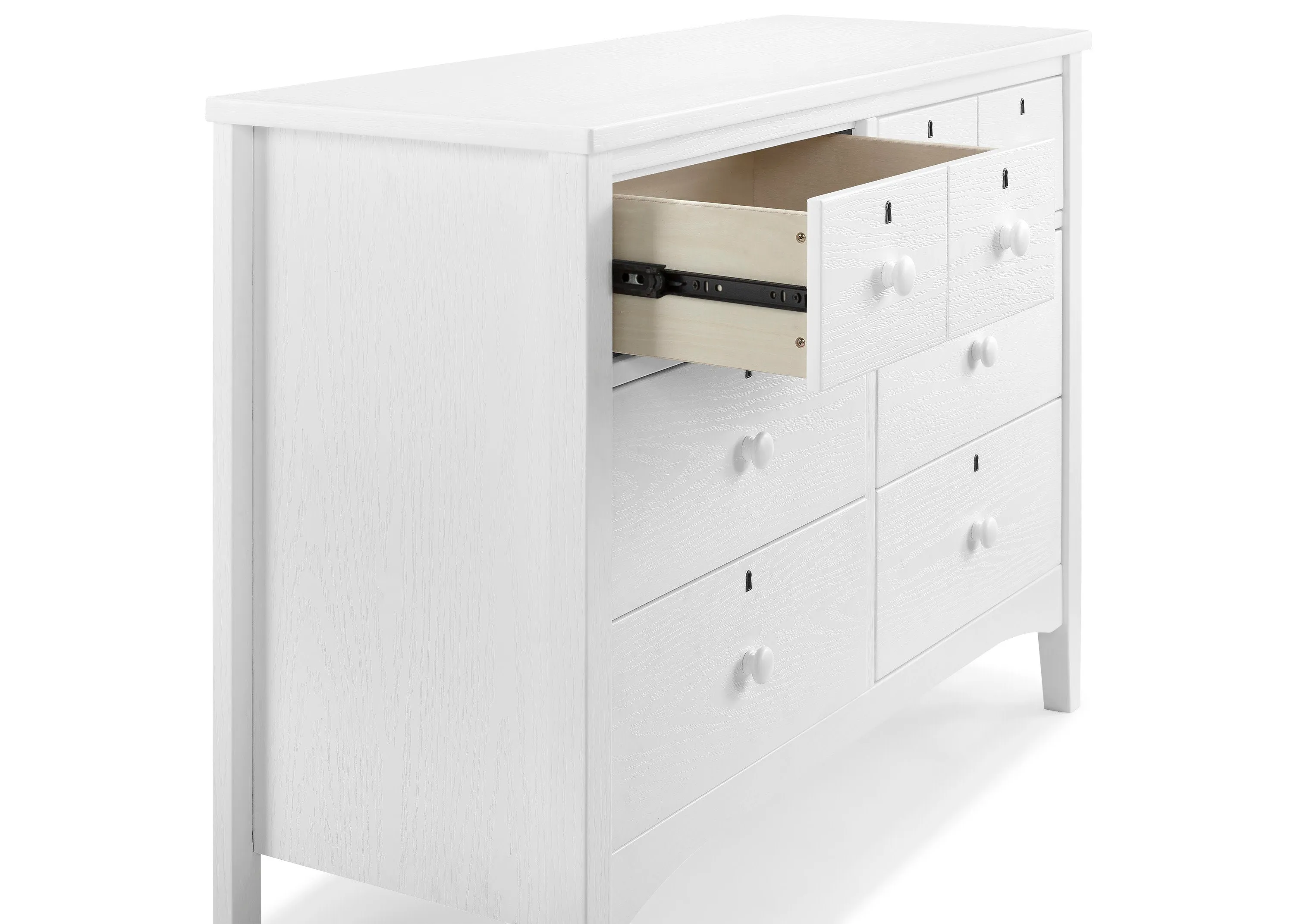 Farmhouse 6 Drawer Dresser with Interlocking Drawers