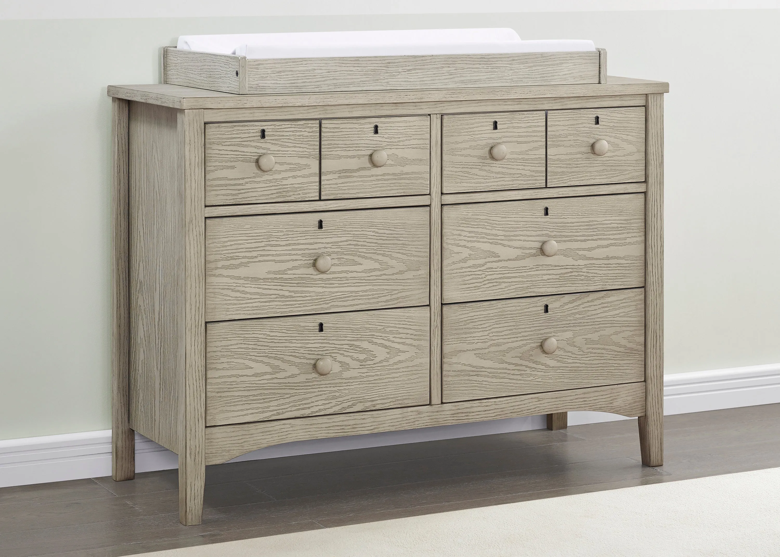 Farmhouse 6 Drawer Dresser with Interlocking Drawers