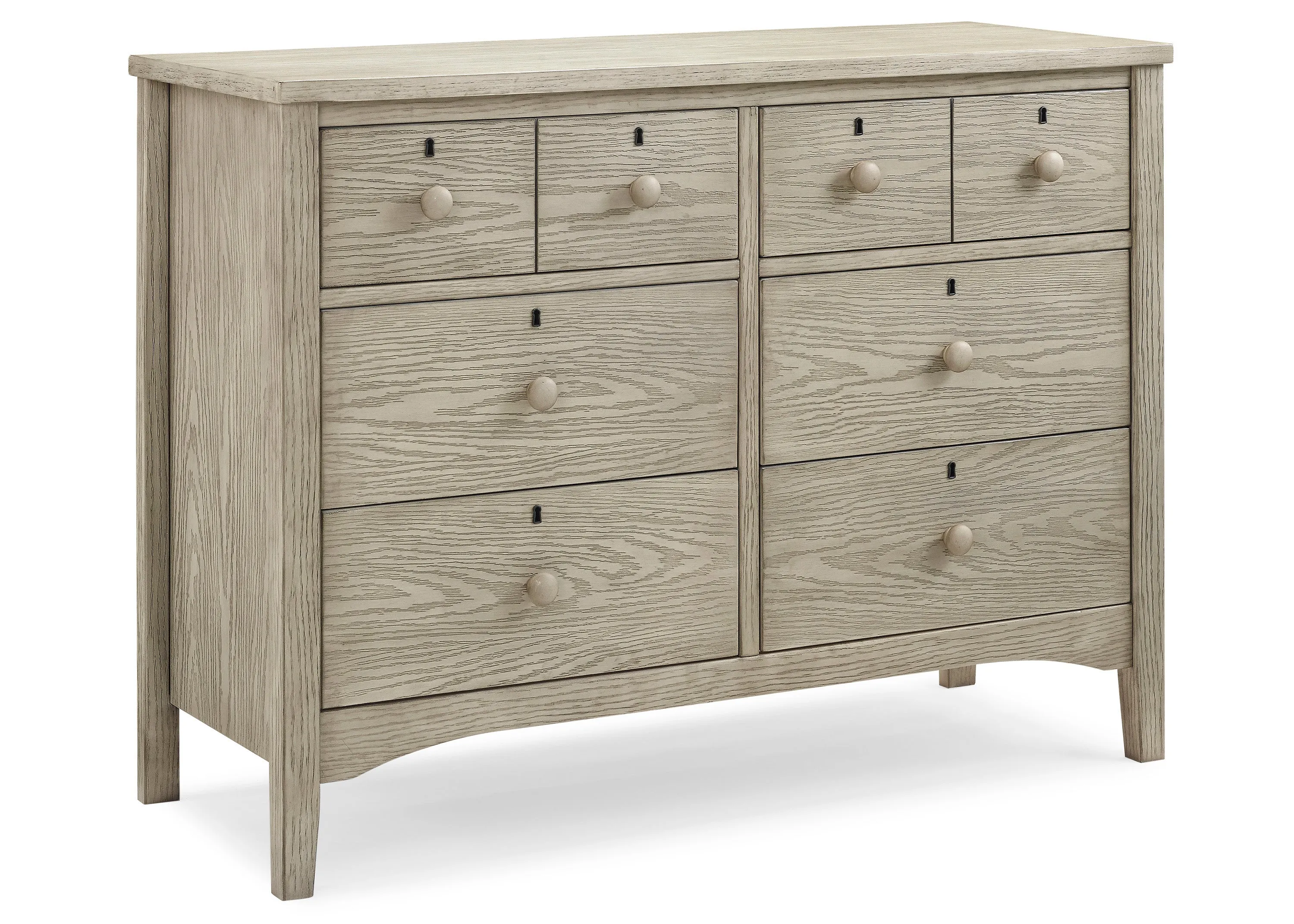 Farmhouse 6 Drawer Dresser with Interlocking Drawers