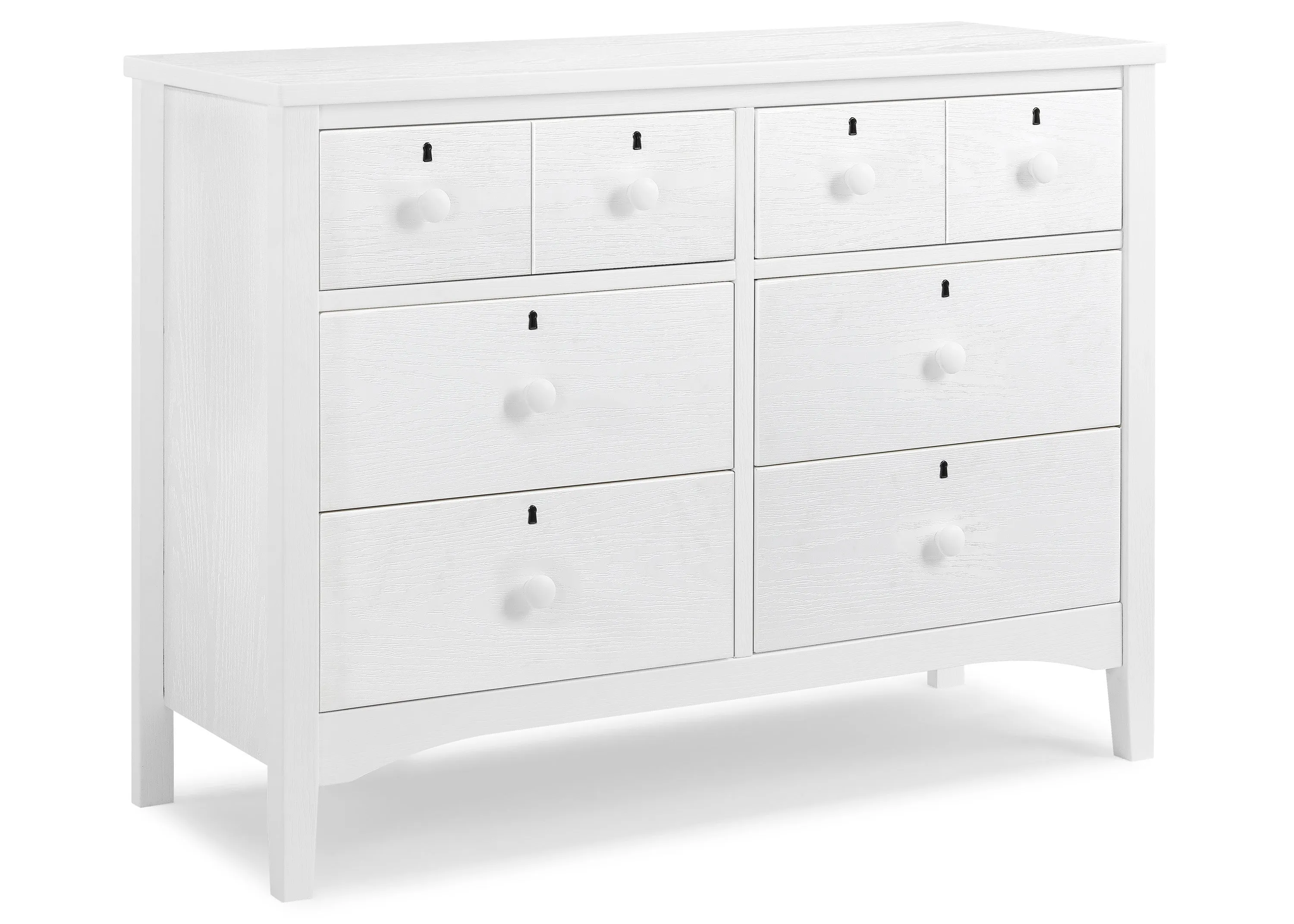 Farmhouse 6 Drawer Dresser with Interlocking Drawers