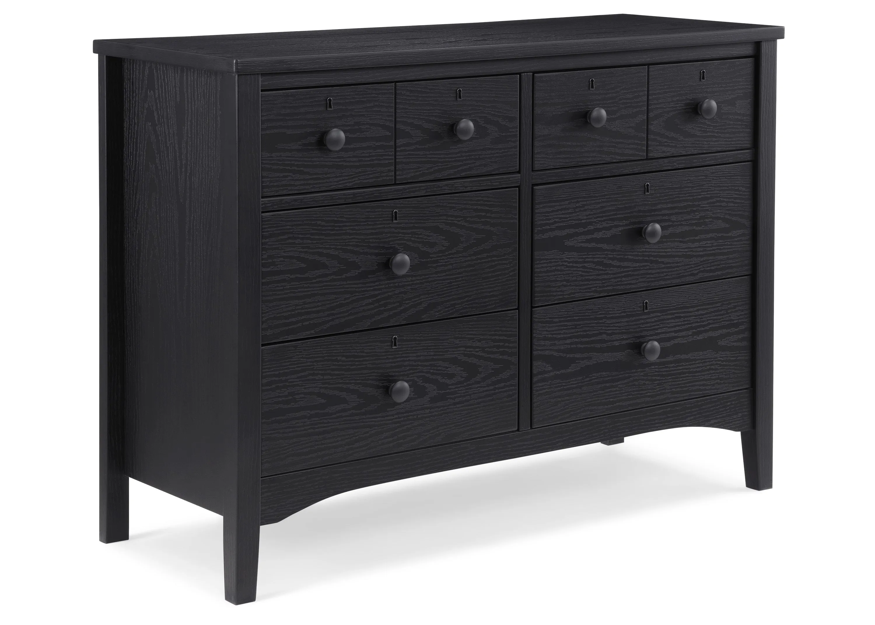 Farmhouse 6 Drawer Dresser with Interlocking Drawers