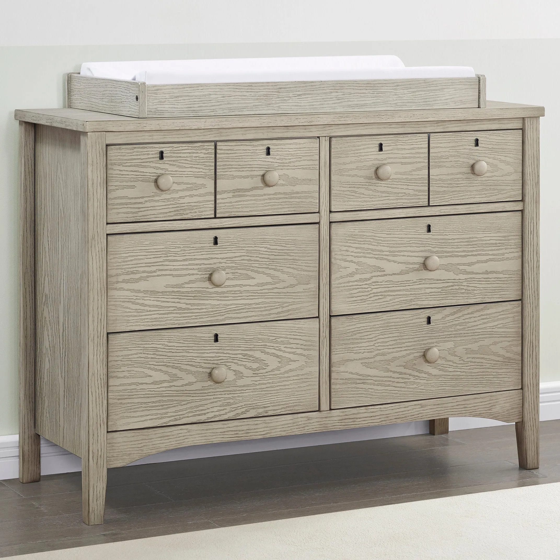 Farmhouse 6 Drawer Dresser with Interlocking Drawers