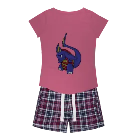 Flozor Women's Sleepy Tee and Flannel Short