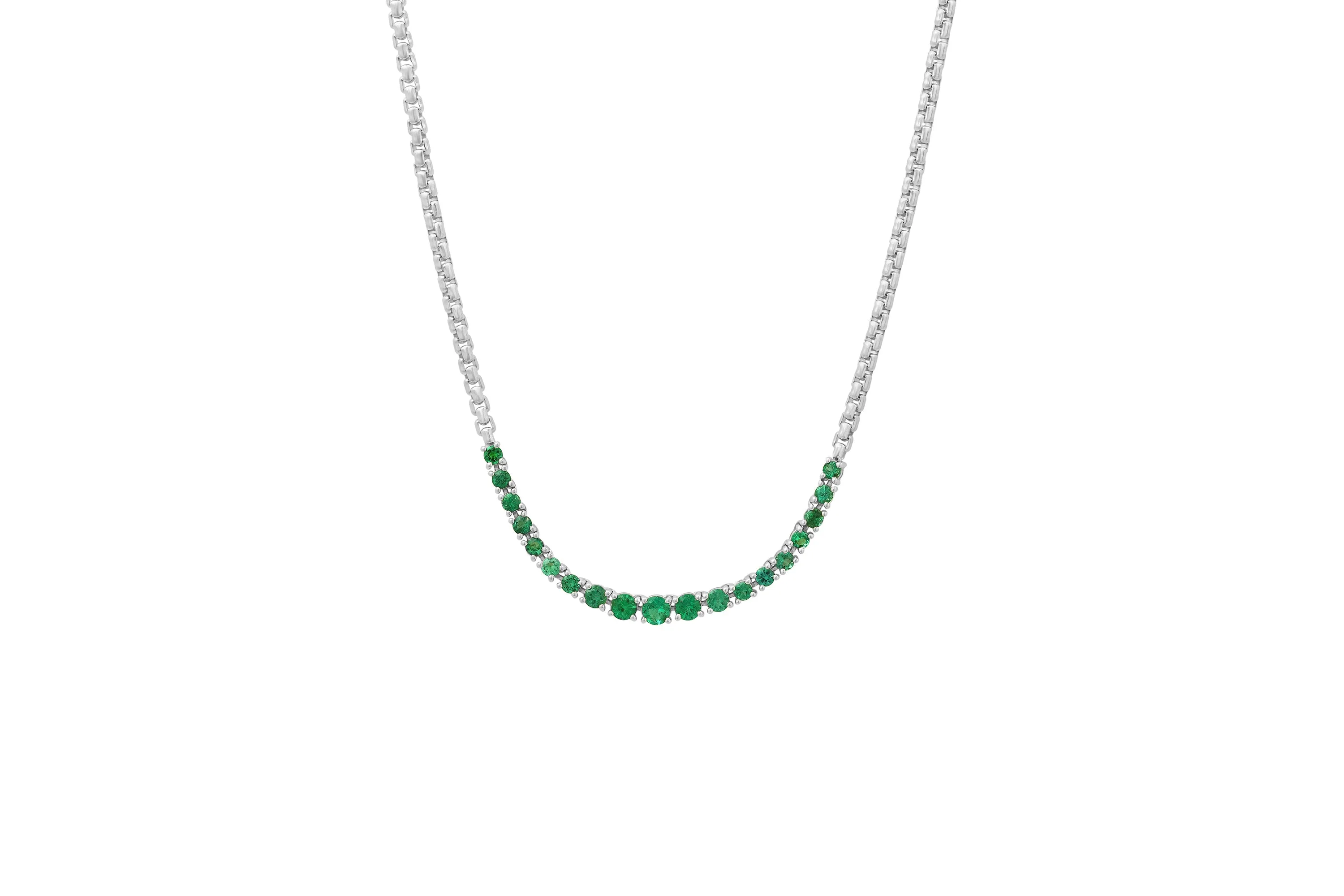 Graduated Emerald Necklace