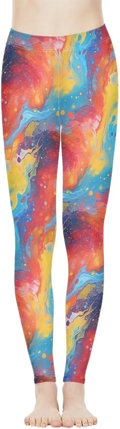 Graffiti Painting Women's High Waist Pants Camouflage Green Yoga Trousers Pants Modern Arts Running Leggings