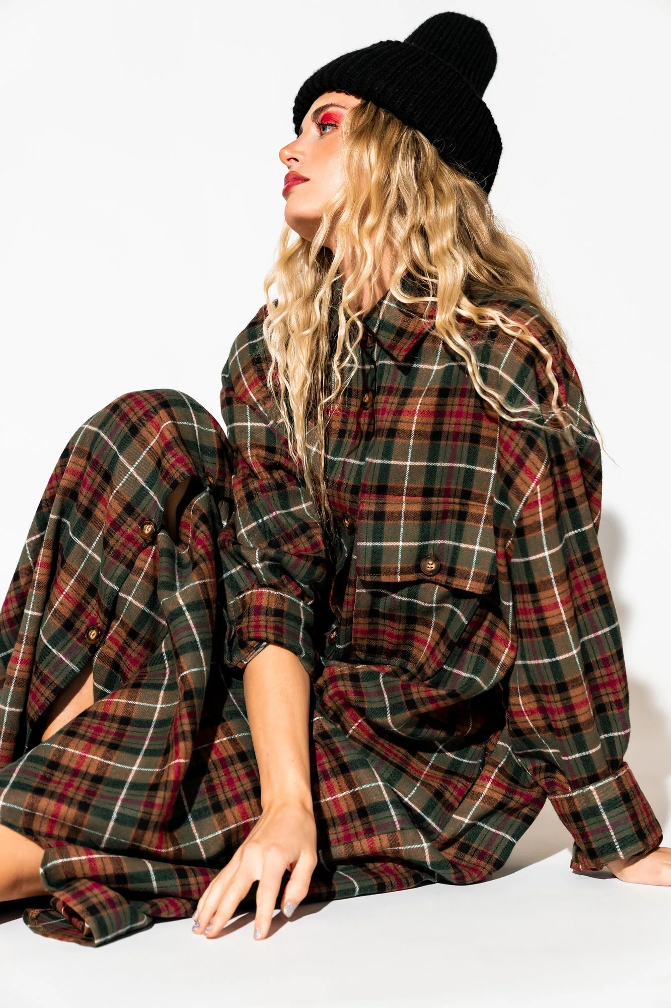 Flannel Grunge Goddess Dress/Duster with Optimal Modifiers