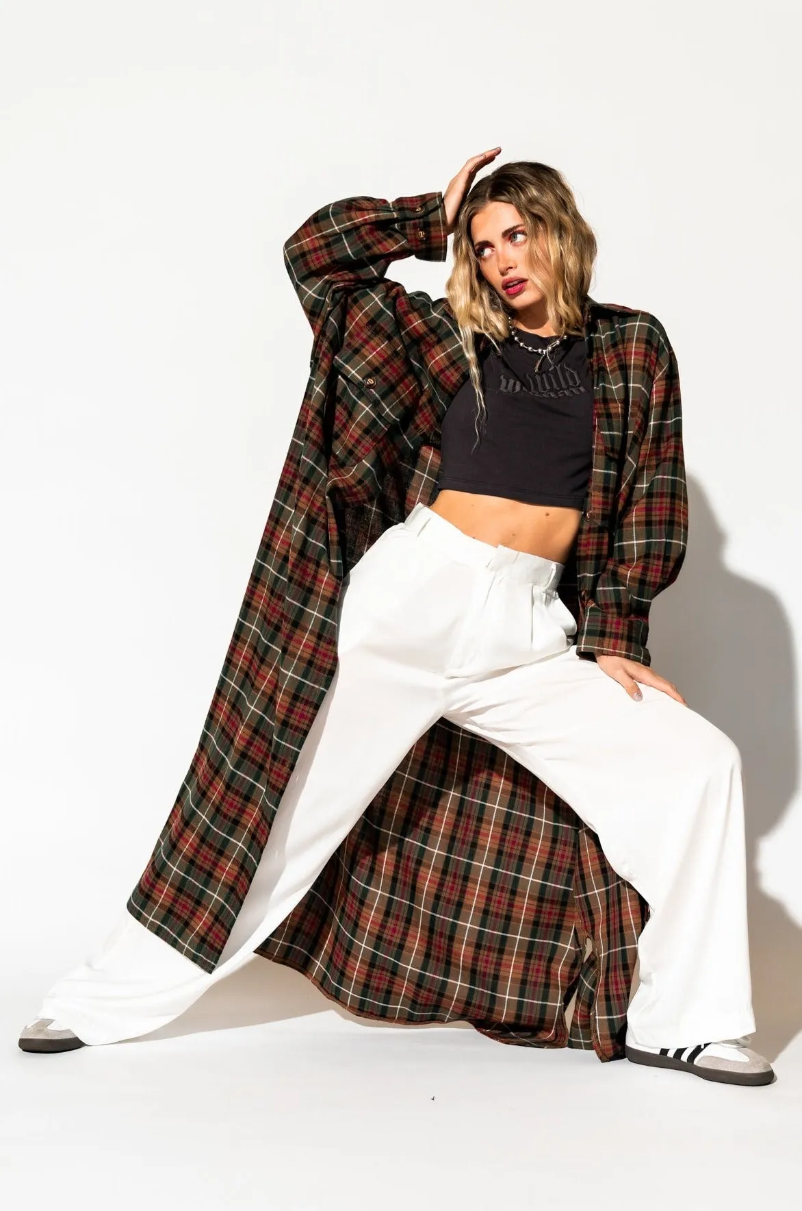 Flannel Grunge Goddess Dress/Duster with Optimal Modifiers